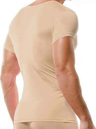 Vista 5 de DTODWW Men's Undershirts Soft V Neck Short Sleeves T-Shirts Classic Tees for Men Slim Fit Sweat Shirts Solid Color Tops