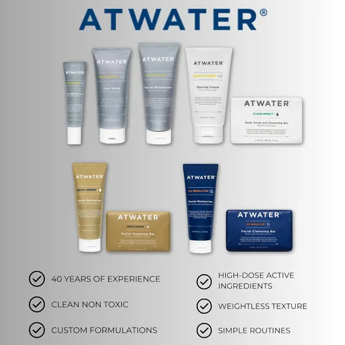Vista 7 de ATWATER Heavy Armor - Hidratante facial para hombre, fórmula hidratante intensiva y antienvejecimiento con niacinamida y manteca de karité para piel