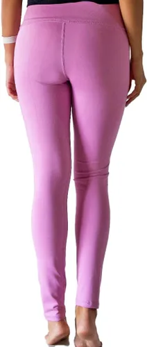 Vista 7 de Leggings de cintura alta para mujer, cómodos y elegantes pantalones de yoga con tela que absorbe la humedad (talla única, mediana y grande, morado)