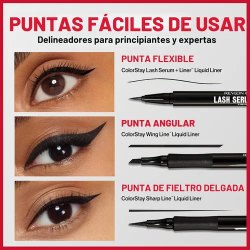 Vista 12 de REVLON ColorStay Lash Serum + Liner, delineador de ojos líquido, 001 negro