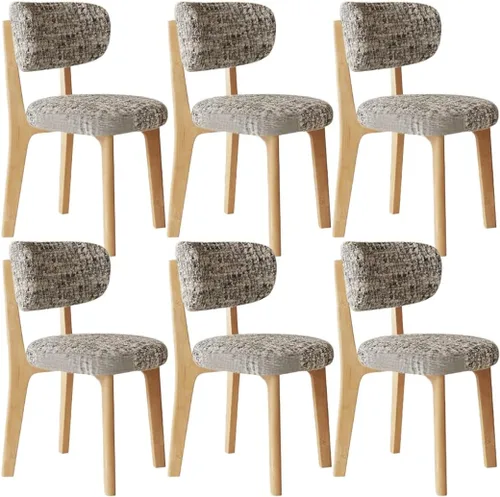 Vista 41 de YVYKFZD Solid Wood Dining Chairs, Armless Dining Room Chair Set, Upholstered Kitchen Chairs, Living Room Chair with Removable Fabric Seat Cushion