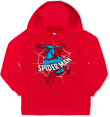 Vista 2 de Marvel Spiderman - Sudadera con capucha para niños pequeños, paquete de 2 unidades, color rojonegro, Rojo