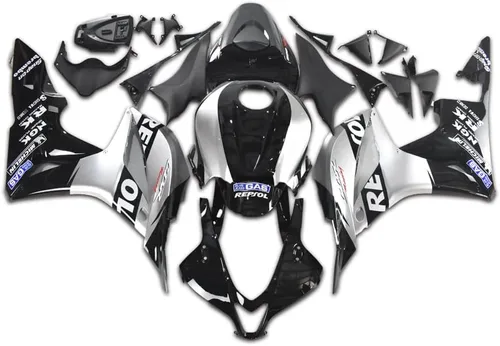 Vista 18 de Carenado negro brillante para Honda 2007 2008 CBR600RR CBR 600RR nueva inyección ABS plásticos cuerpo kit cuerpo trabajo 07 08