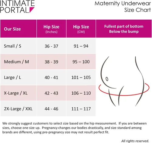 Vista 6 de Intimate Portal - Bragas de maternidad de cobertura total, tiro debajo del vientre, hechas de algodón para mujer embarazada