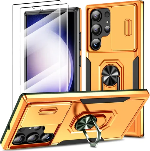 Vista 71 de Funda magnética para Samsung Galaxy Note 20 Ultra con soporte de anillo [con protector de pantalla] [Compatible con carga inalámbrica MagSafe] Funda