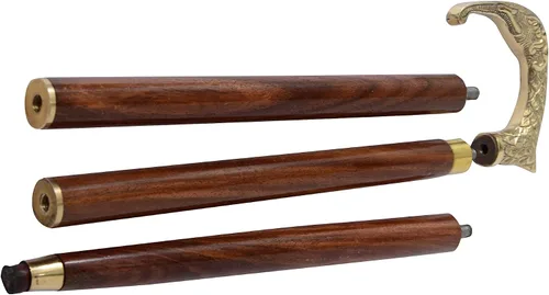 Vista 5 de Latón grande Elaphant Nautical Cane Handle Big Elephant Latón Curvo Manija curvada, regalo asequible