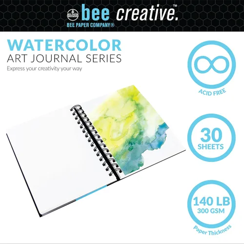 Vista 2 de Bee Paper - Diario de acuarela Bee Creative de 5.5" x 8