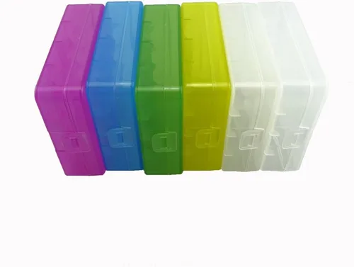 Vista 4 de Honbay Estuche de almacenamiento de batería/caja/organizador/soporte para 4 baterías 18650 o 8 baterías CR123A, paquete de 6 (multicolor)