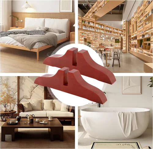 Vista 7 de 4 piezas de soporte plegable de madera para divisor de habitación con tornillos, soporte de pantalla para división de pies, soporte de pantalla