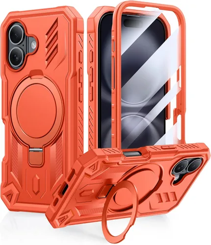 Vista 12 de FNTCASE Funda para iPhone Air Phone Case: Compatible con MagSafe Protector de pantalla integrado Soporte con grado militar a prueba de caídas