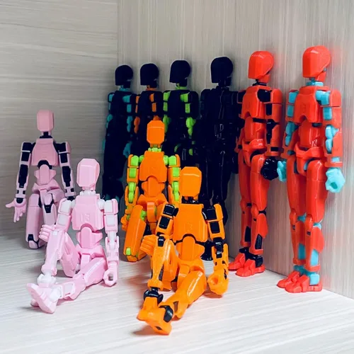 Vista 4 de T13 Juego de Figuras de Acción 3D Titan 13 Figura de Acción Maniquí Impresa en 3D Robo Juguete Multiarticulado Móvil con Articulación Completa