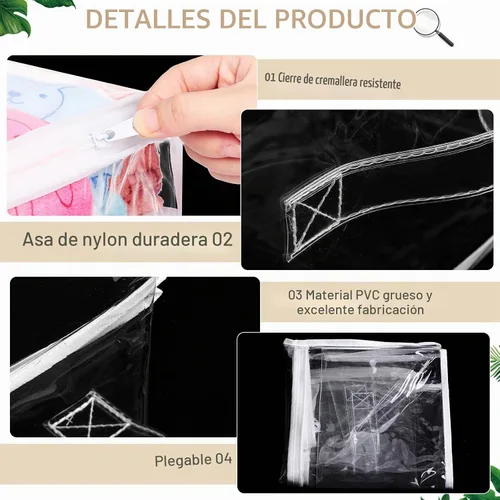 Vista 3 de Windyun - 16 bolsas de almacenamiento transparentes con cremallera