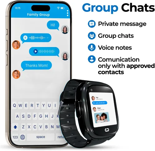 Vista 9 de Reloj para niños con localizador GPS, llamadas bidireccionales, seguimiento en tiempo real y alertas SOS - Reloj inteligente para niños
