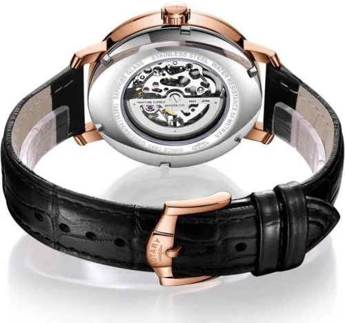 Vista 4 de Rotary Greenwich G2 Esqueleto automático para hombre tono oro rosa GS0535404, Rosado, Tradicional