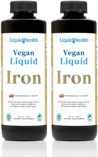 Vista 7 de LIQUIDHEALTH Suplemento vegano de hierro líquido con hierro SunActive y Ferrochel, energía natural, sistema inmunológico y apoyo metabólico, aumenta