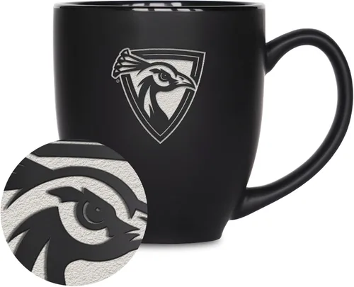 Vista 276 de Rico Industries - Taza de cerámica mate negra con grabado láser estándar de 15oz para NCAA (escuelas T & U) - Para bebidas calientes o frías