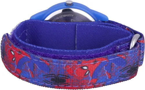 Vista 2 de Marvel Spider-Man - Reloj analógico de cuarzo con correa de nailon para niños, Negro, Reloj analógico Spider-Man