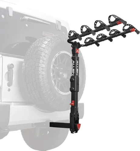 Vista 14 de Allen Sports Deluxe Soporte de enganche para 4 bicicletas (receptor de 2 pulgadas), color negro