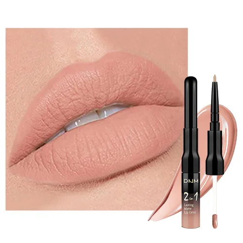 Vista 32 de evpct Juego de 3 lápices labiales líquidos y delineadores de labios para mujeres, 24 horas de larga duración, 24 horas, lápiz labial mate de larga