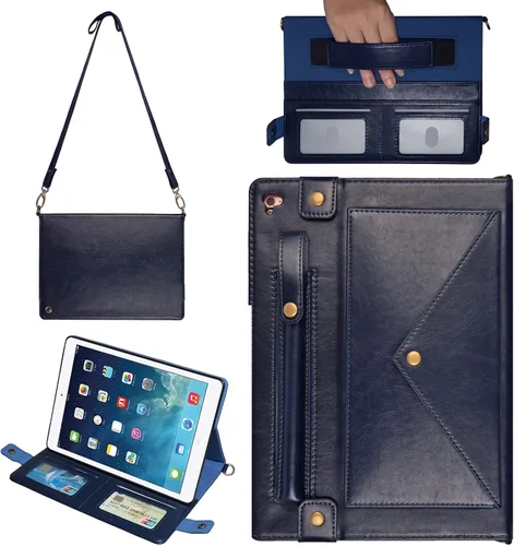 Vista 113 de Funda tipo bolso para iPad mini de 5ª/4ª/3ª/2ª/1ª generación de 7.9 pulgadas, Techcircle funda ligera tipo folio con soporte bandolera con billetera