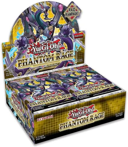 Vista 2 de Yugioh Phantom Rage English TCG 1st Edition Booster Box - 24 paquetes de 9 cartas cada uno