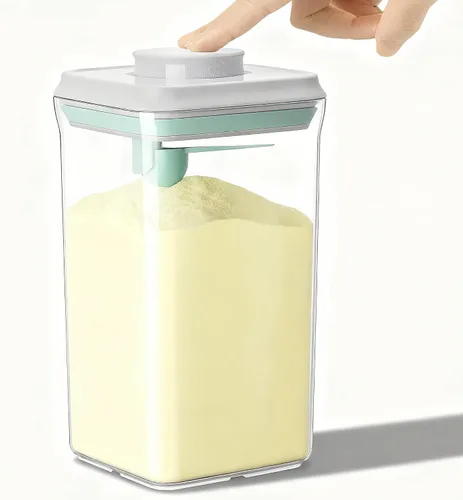 Vista 10 de Recipiente hermético de almacenamiento de alimentos con tapas, sin BPA para espagueti, cereales, harina, arroz, organizador de cocina