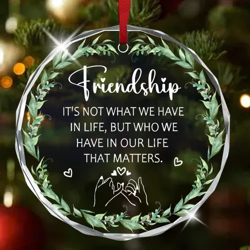 Vista 10 de Jesuspirit Adornos Navideños de Amigos 2025, Regalos de Amistad para Mujeres y Amigas, Adorno para Árbol de Navidad, Adorno de Regalo para Hermanas