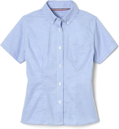 Vista 6 de French Toast Camisa Oxford de manga corta con botones y pinzas para niñas