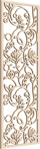 Vista 66 de Caspian Paneles de pared de madera con calado decorativo perforado, 9 3/8 pulgadas de ancho x 24 3/8 pulgadas de alto x 1/4 de alto, cereza