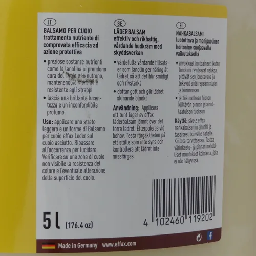 Vista 4 de Effax Bálsamo de cuero, 5.1 fl oz