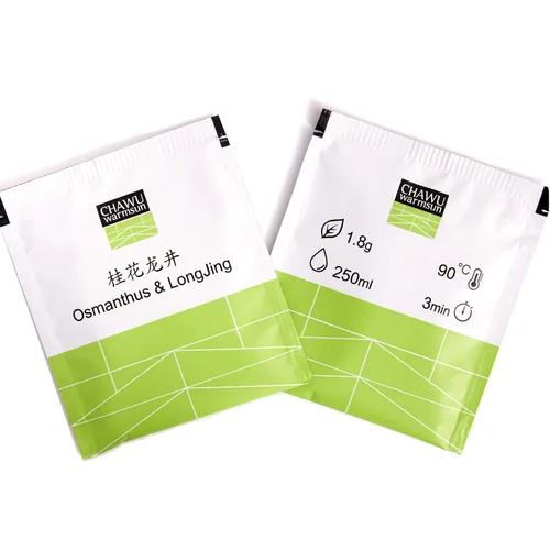 Vista 4 de ChaWuWarmSun -Osmanthus & LongJing Bolsas de té verde, 50 bolsas de té, flores naturales y té roto Natural Osmanthus Flower Blend. Premium Green