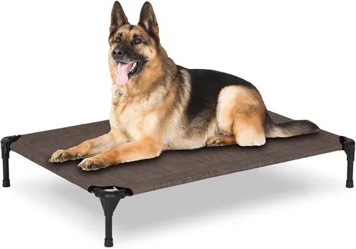 Vista 15 de Cama Elevada para Perros para Exteriores, Catre Elevado para Perros Medianos con Malla Lavable, Cuna Refrescante para Mascotas a Prueba de Mordidas