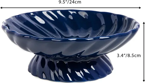 Vista 7 de Cuenco de frutas de cerámica de 9.5 pulgadas, plato decorativo para servir, bandeja de frutas o cesta de frutas para encimeras de cocina, granjas