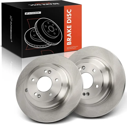 Vista 11 de A-Premium Rotores de freno de disco delanteros perforados y ranurados de 12.6 pulgadas (12.598 in) compatibles con los modelos Hyundai Genesis Coupe
