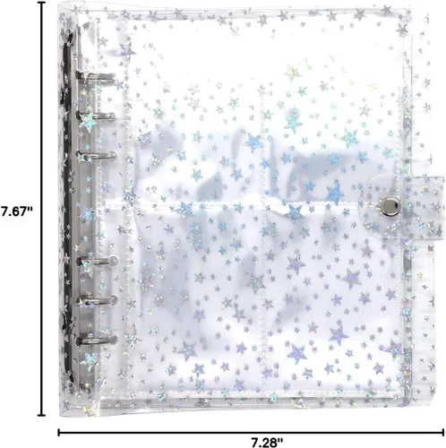 Vista 8 de Álbum de fotos de PVC transparente con purpurina de 3 pulgadas para cámara Instax Fujifilm, soporte para tarjeta fotográfica Kpop, portatarjetas