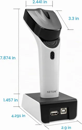 Vista 7 de NETUM Escáner de código de barras inalámbrico Bluetooth de moda 1D