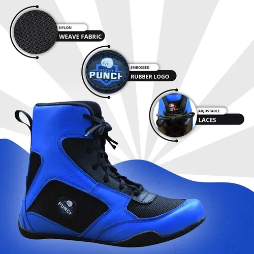 Vista 5 de Rightpunch - Zapatos de boxeo transpirables para hombres, mujeres y jóvenes Zapatos de boxeo antideslizantes y ligeros con suela de goma