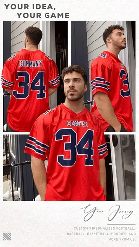 Vista 5 de Camisetas de fútbol personalizadas de malla, camisetas de fútbol atléticas con costura, número de nombre del equipo personalizado para adultos