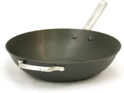 Vista 2 de Wok chino de hierro fundido ultraliviano de 13 pulg.