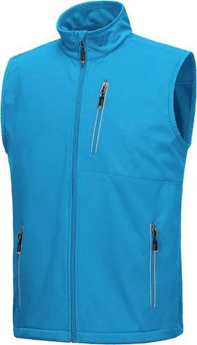Vista 13 de 33,000ft Chaleco para hombre a prueba de viento y ligero para golf, ropa exterior con bolsillos, chaqueta sin mangas de softshell para correr Verde