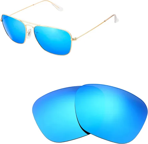 Vista 3 de Walleva Lentes de repuesto para lentes de sol Ray-Ban RB3136 Caravan de 2.283in, múltiples opciones disponibles