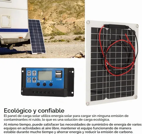 Vista 4 de Kit de panel solar de 300 W DC 12 V 24 V 50 A cargador solar de alta eficiencia IP67 impermeable con controlador para autocaravana RV