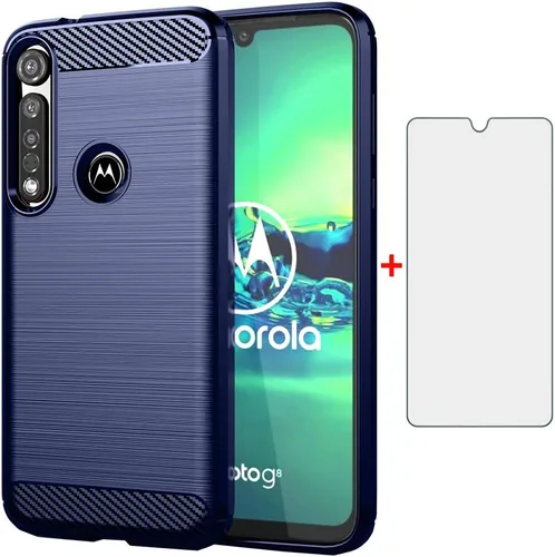 Vista 9 de Funda protectora de silicona delgada para Moto G8 Plus con protector de pantalla de vidrio templado y accesorios para celular, carcasa protectora