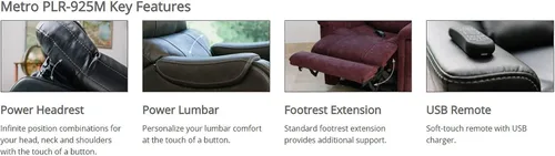 Vista 2 de Pride ViVaLift Metro - Silla reclinable eléctrica (PLR-925M) con entrega interior y opción de configuración (gris salvilla, entrega en la acerada)