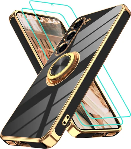Vista 321 de Funda para Motorola Moto G 5G 2024: Funda Moto G Play 5G 2024 con 2 piezas de protectores de pantalla, soporte de anillo de rotación de 360°
