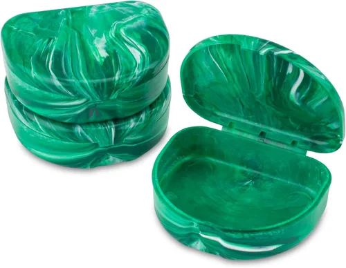 Vista 14 de Practicon Estuches para Retenedores de Mármol, Estuche para Alineador de Ortodoncia, Soporte para Protector Bucal (Paquete de 3) (Algodón de Azúcar)