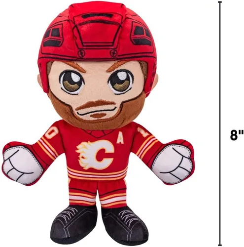 Vista 3 de Bleacher Creatures Calgary Flames Jonathan Huberdeau - Peluche sentado de 8 pulgadas de la NHL Kuricha - Superestrella de la NHL inspirada en Chibi