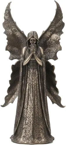 Vista 7 de Veronese Design Anne Stokes - Estatua de diseñador de resina fundida en frío de 14 1/8 pulgadas de alto, acabado de bronce antiguo, Only Love Remains