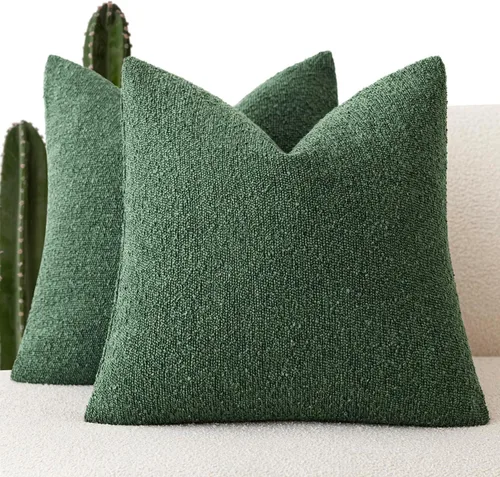 Vista 16 de Foindtower - Juego de 2 fundas decorativas de textura de bucle, fundas de almohada acentuadas, fundas de cojín sólidas, neutrales, para sofá, silla