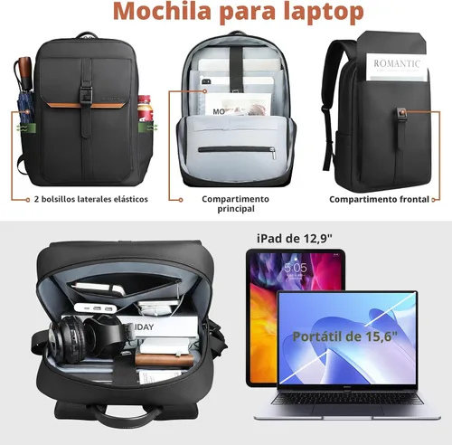 Vista 3 de hk-8201, Negro, Mochilas Tradicionales